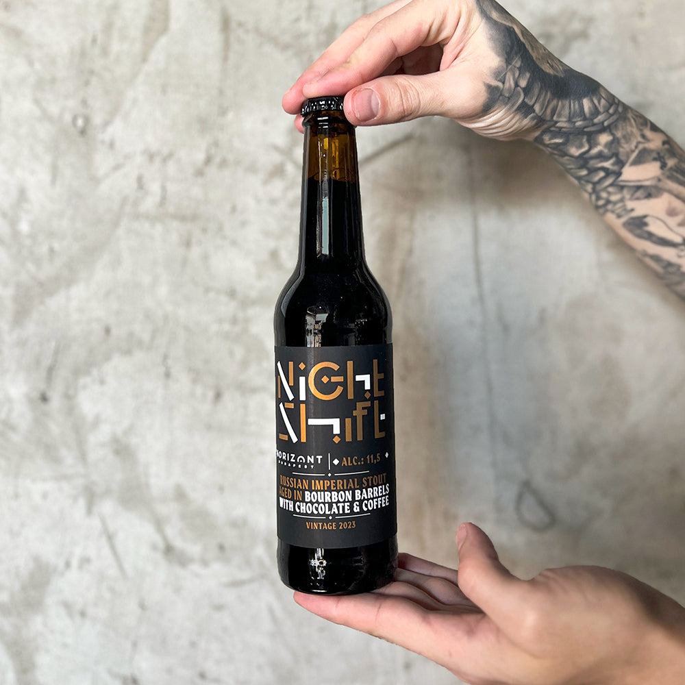 
                  
                    Night Shift 2023 Russian Imperial Stout Aged in Bourbon Barrels with Chocolate & Coffee
                  
                