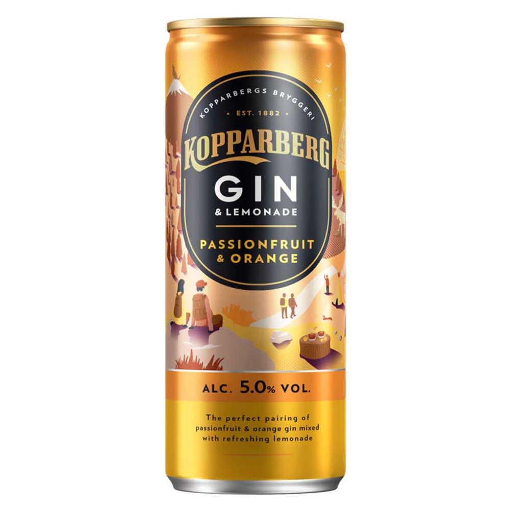 Koppaberg Gin Lemonade Passionfruit Orange | קופרברג ג'ין פסיפלורה ותפוז