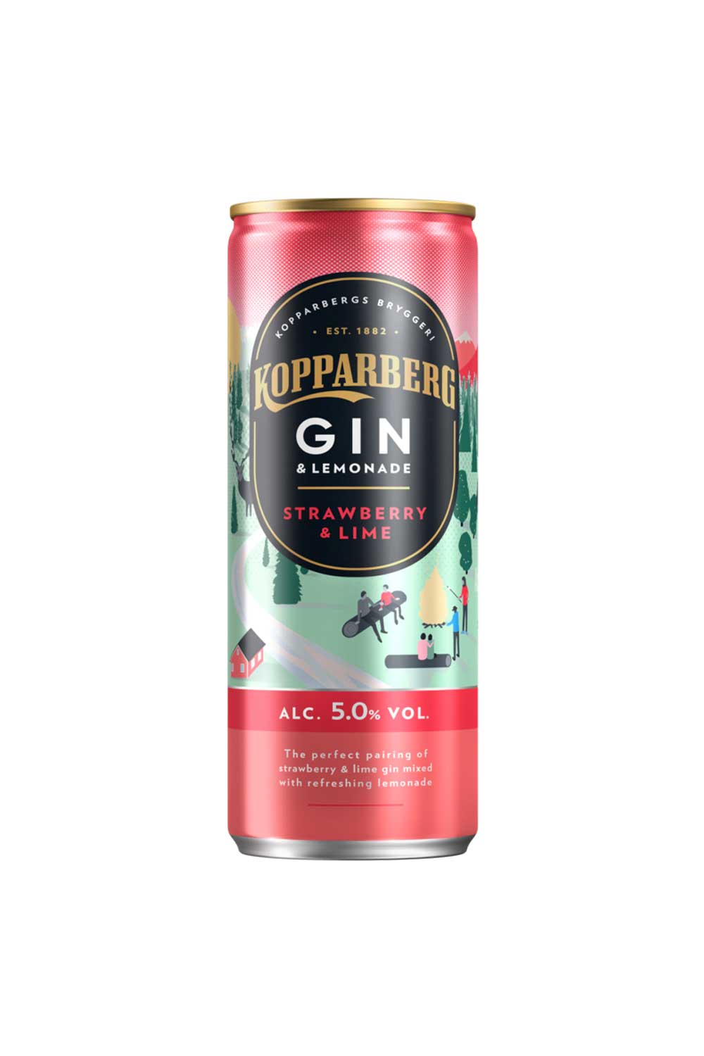 Koppaberg Gin Lemonade Strawberry Lime | קופרברג ג'ין לימונדה תות וליים